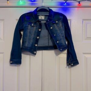Justice size 6/7 long sleeve, jean jacket